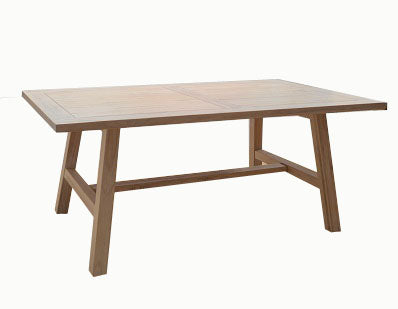 Foili  2.1m Dining Table (white wash)-Akin Living