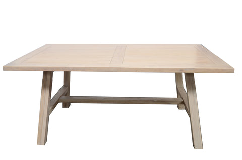 Foili  2.1m Dining Table (white wash)-Akin Living